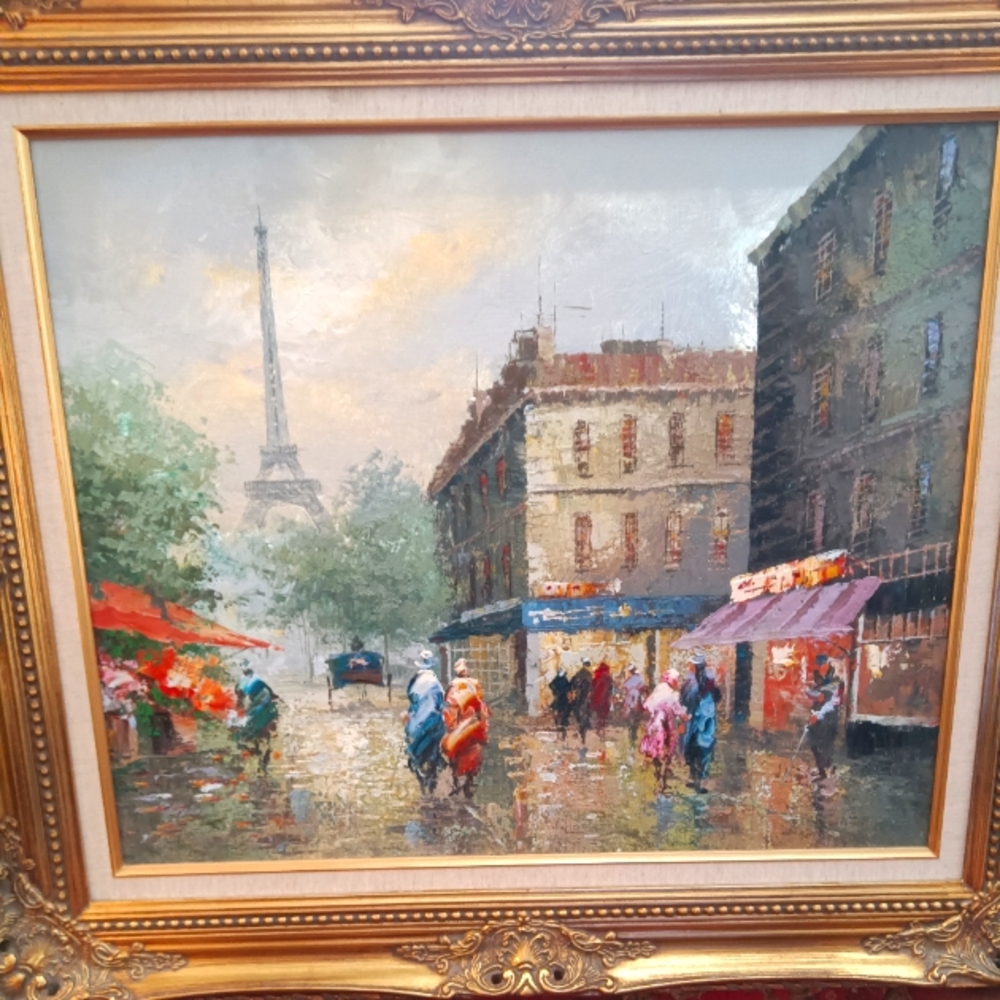 Paris Skyline Oil Painting